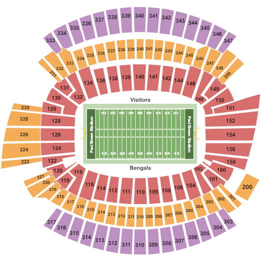 Paul Brown Stadium Massillon Ohio Seating Chart