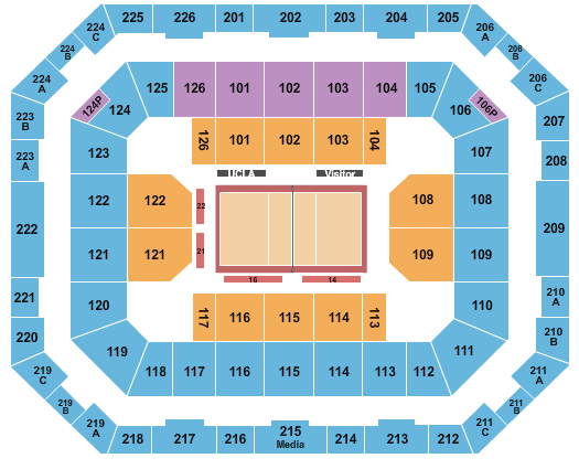 Pauley Pavilion presented by Wescom Financial Seating Chart: Womens Volleyball