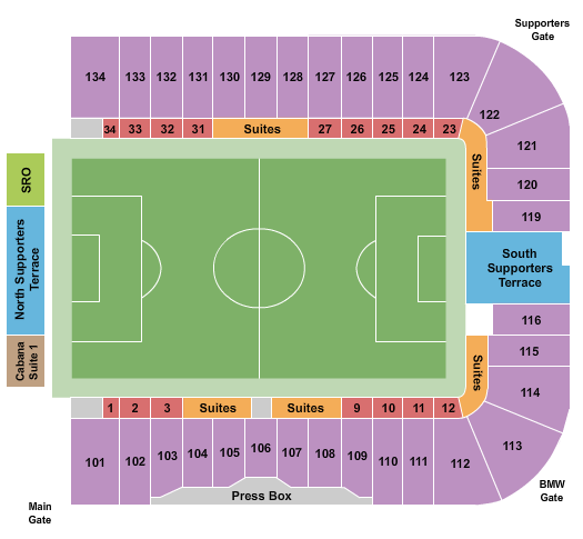 PayPal Park Seating Chart: Soccer 4