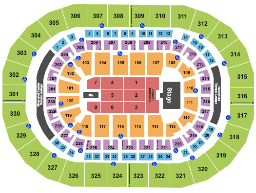 Paycom Center Seating Chart: Alan Jackson 2