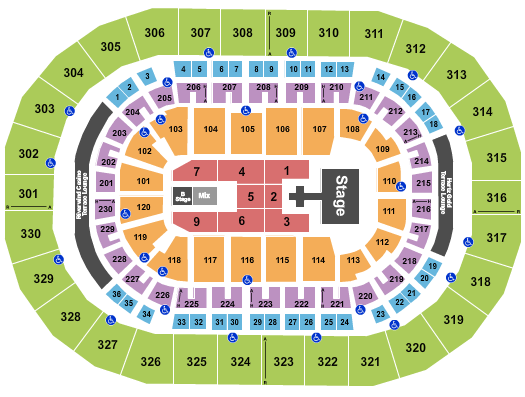 Paycom Center Seating Chart: Def Leppard