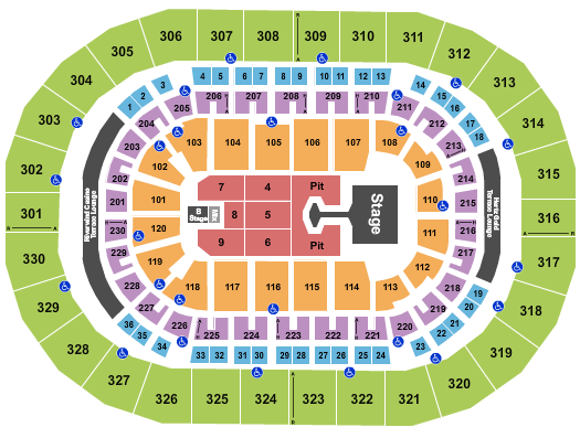 Paycom Center Seating Chart: Disturbed