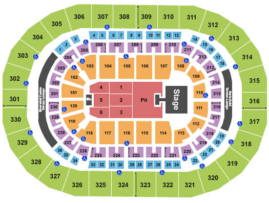 Paycom Center Seating Chart: Jason Aldean 2