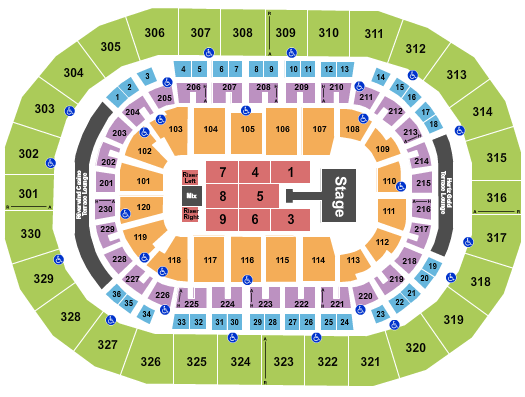 Paycom Center Seating Chart: Jonas Brothers