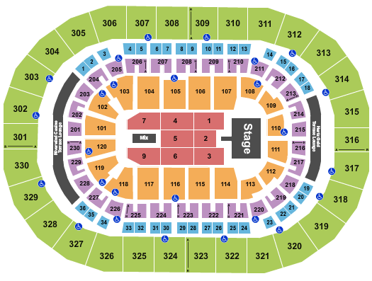 Paycom Center Seating Chart: Kid Rock