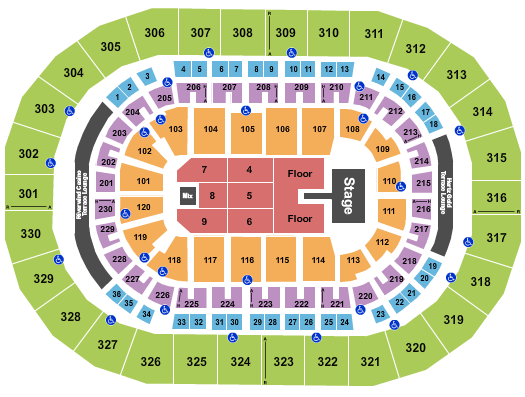 Paycom Center Seating Chart: Parker McCollum 2