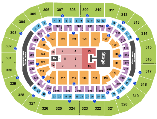 Paycom Center Seating Chart: Riley Green
