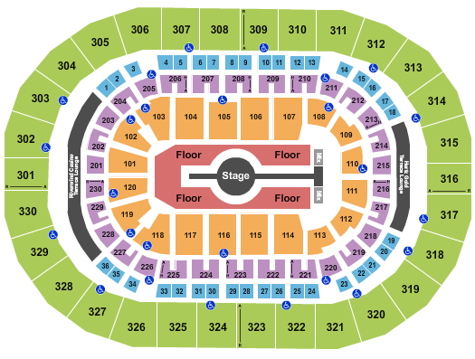 Paycom Center Seating Chart: Rod Wave