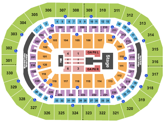 Paycom Center Seating Chart: Sombr