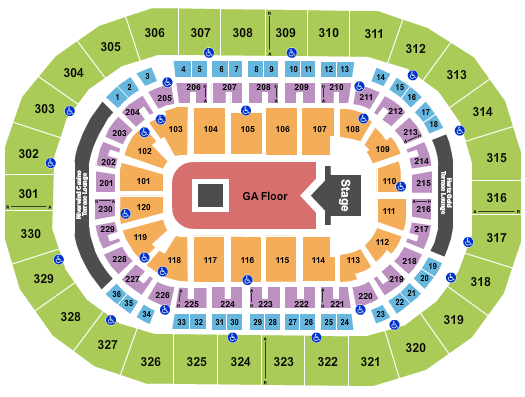 Paycom Center Seating Chart: Suicideboys 2