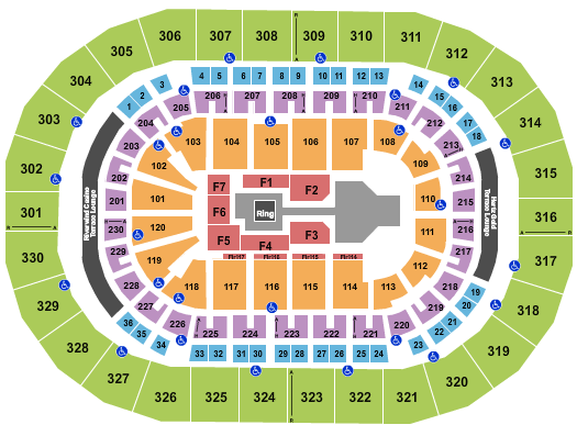 Paycom Center Seating Chart: WWE