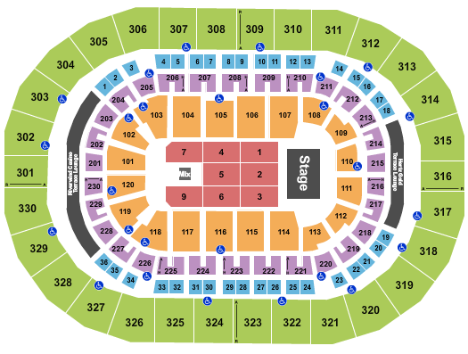 Paycom Center Seating Chart: Xscape