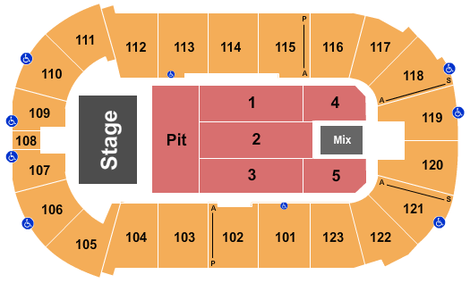 Payne Arena Seating Chart: Endstage Pit