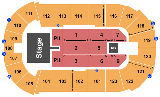 Payne Arena Seating Chart: Endstage Pit w/ Catwalk
