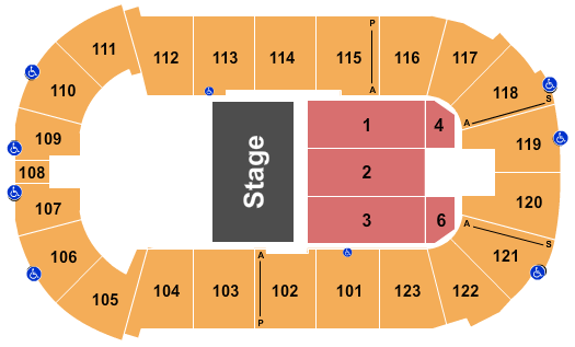 Payne Arena Seating Chart: Half House 3