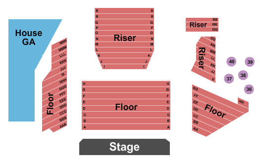 Payomet Performing Arts Center Seating Chart: Endstage Platinum/Gold