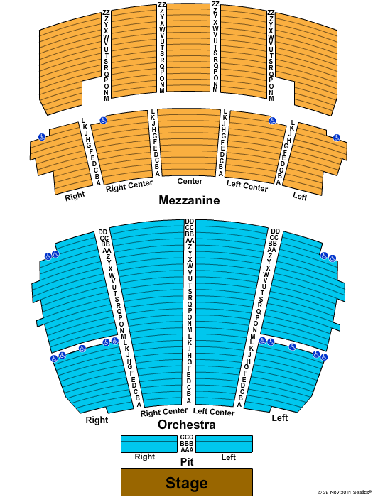 Peabody Opera House Seating Chart