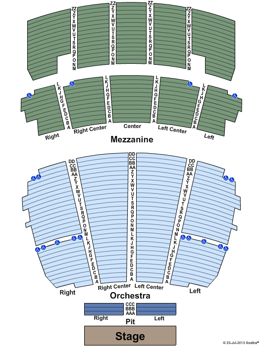 The Peabody Opera House Seating Chart