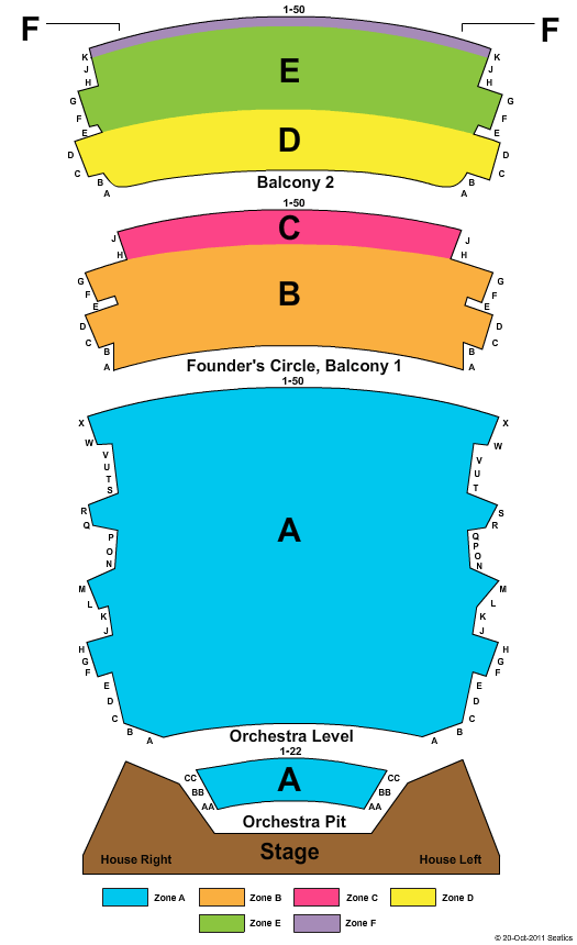 The Peace Center - SC Seating Chart