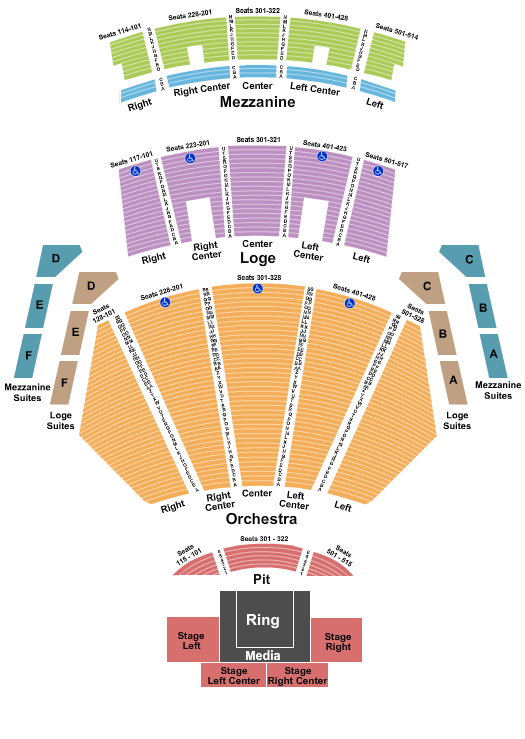 Peacock Theater - Los Angeles Seating Chart: Boxing