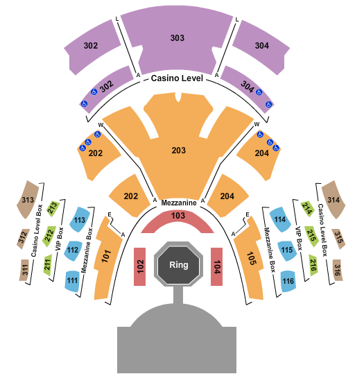 Pearl Concert Theater At Palms Casino Resort Seating Chart: MMA