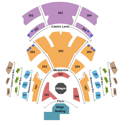 Pearl Concert Theater At Palms Casino Resort Seating Chart: UFC Finale