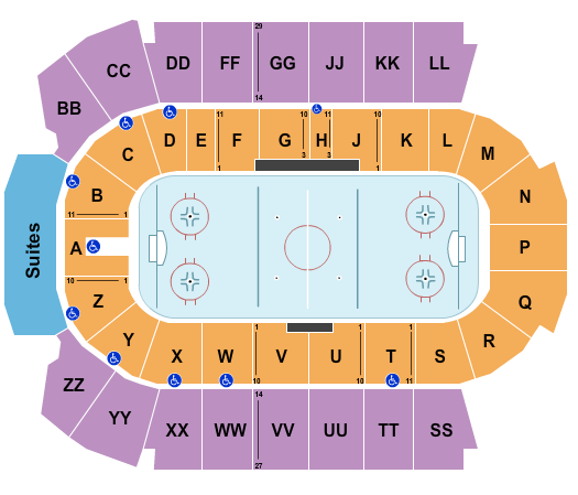 Peavey Mart Centrium Seating Chart: Hockey