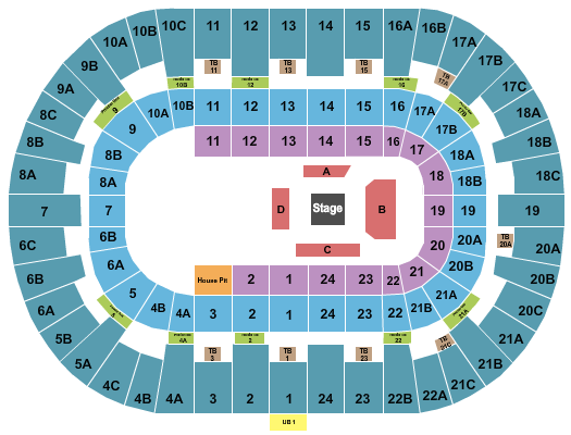 Pechanga Arena - San Diego Seating Chart: Boxing A-D