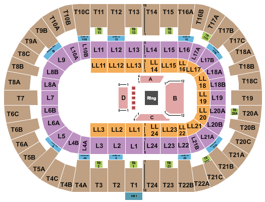Pechanga Arena - San Diego Seating Chart: Boxing A-D
