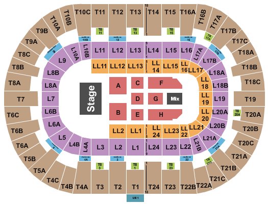 Pechanga Arena - San Diego Seating Chart: Endstage 1.1