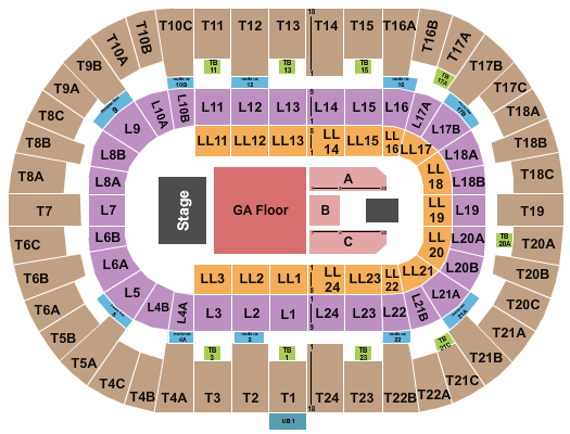 Pechanga Arena - San Diego Seating Chart: Endstage GA Floor 3