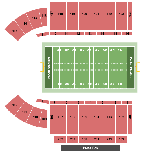 Peden Stadium Seating Chart
