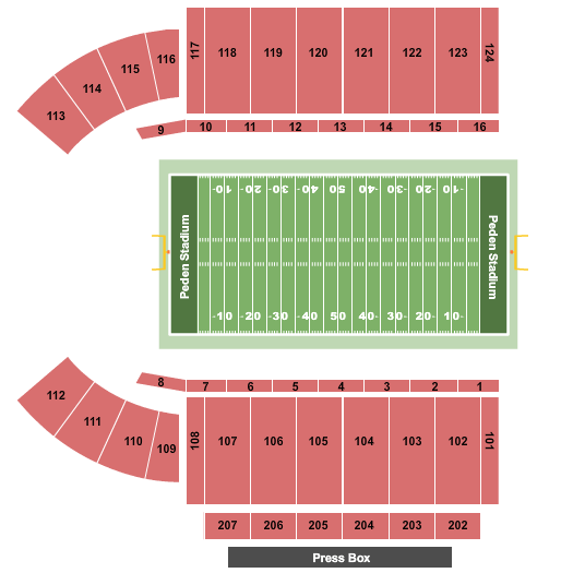 Peden Stadium Map