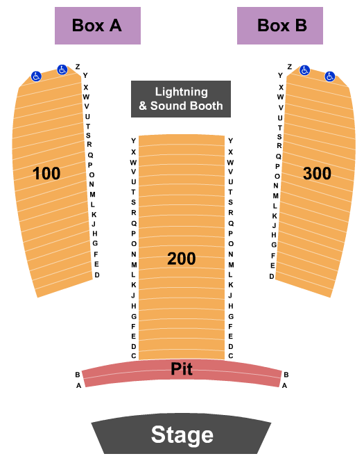 Peery's Egyptian Theatre Seating Chart: Endstage 2