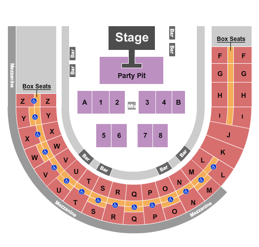 Pendleton Round-Up Grounds Seating Chart: Endstage Party Pit