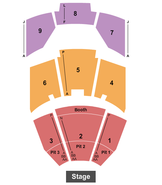 Penn & Teller Theater at Rio Las Vegas Seating Chart: End Stage 2