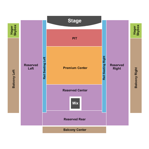 Penns Peak Seating Chart: Endstage Pit & Premium