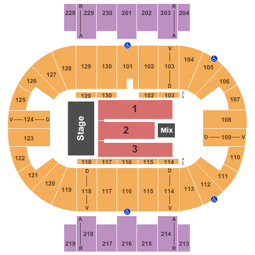 Covelli Center Seating Chart For Concerts