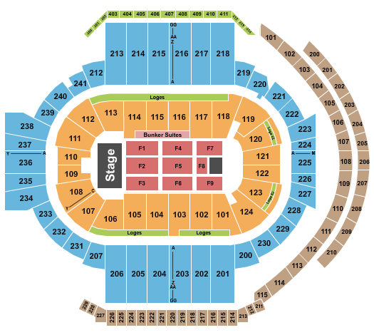 PeoplesBank Arena Seating Chart: Endstage 4