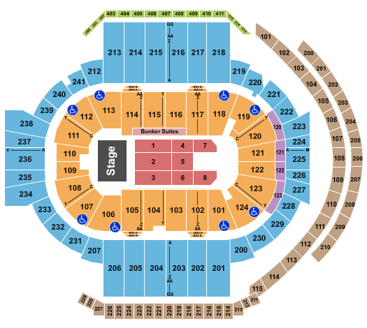 PeoplesBank Arena Seating Chart: Endstage 5