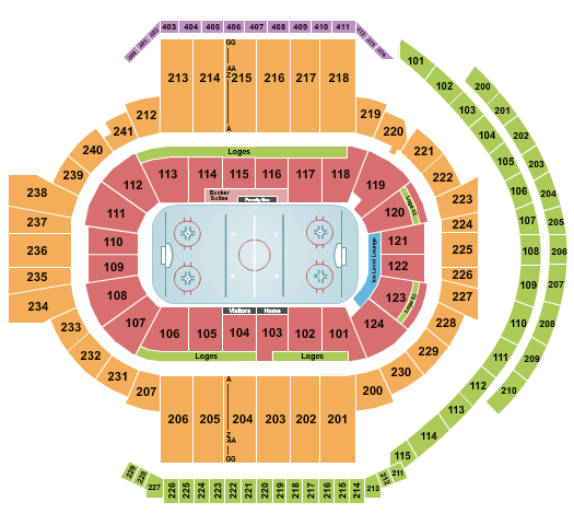 PeoplesBank Arena Seating Chart: Hockey