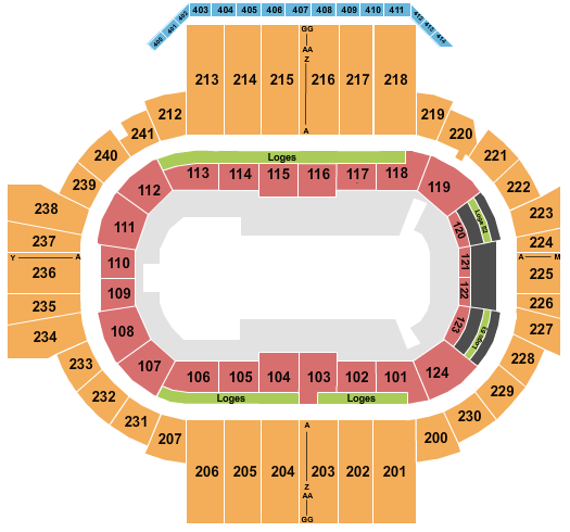 PeoplesBank Arena Seating Chart: Open Floor 2
