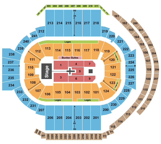 PeoplesBank Arena Seating Chart: TobyMac 2