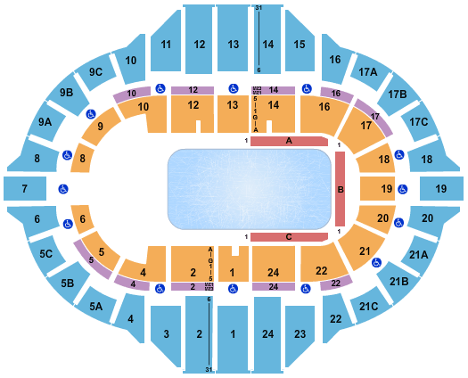 Peoria Civic Center - Arena Seating Chart: Cirque Crystal