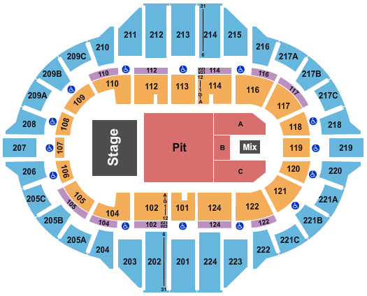 Peoria Civic Center Arena Seating Chart: Coheed and Cambria