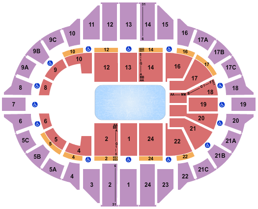 Peoria Civic Center - Arena Seating Chart: Disney on Ice