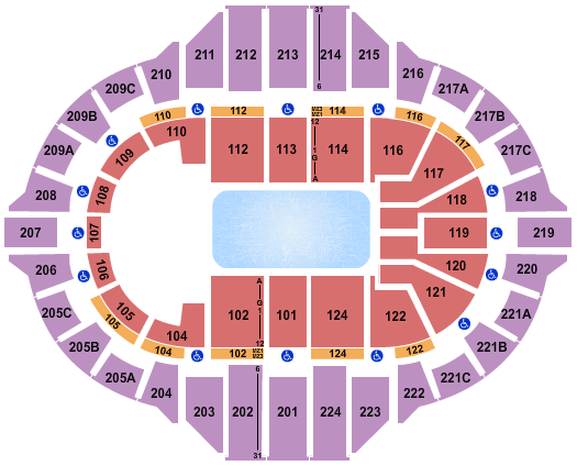 Peoria Civic Center - Arena Seating Chart: Disney on Ice