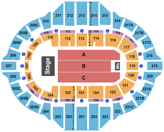 Carver Arena At Peoria Civic Center Seating Chart: Endstage 4