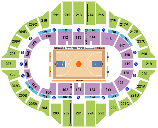 Carver Arena At Peoria Civic Center Seating Chart: Basketball - Globetrotters