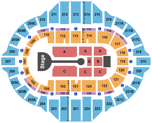 Peoria Civic Center - Arena Seating Chart: Lauren Daigle